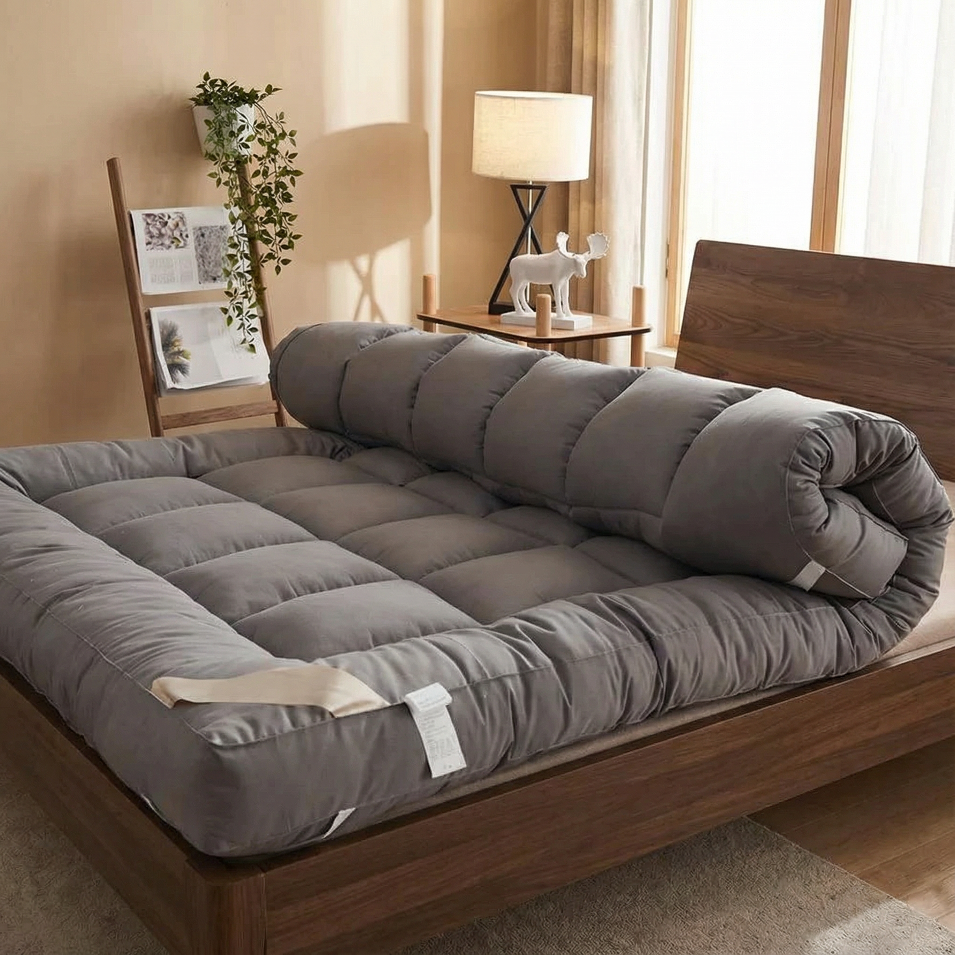 Surmatelas 90x200 cm – Épais en Polyester 3D avec Fixation Élastique