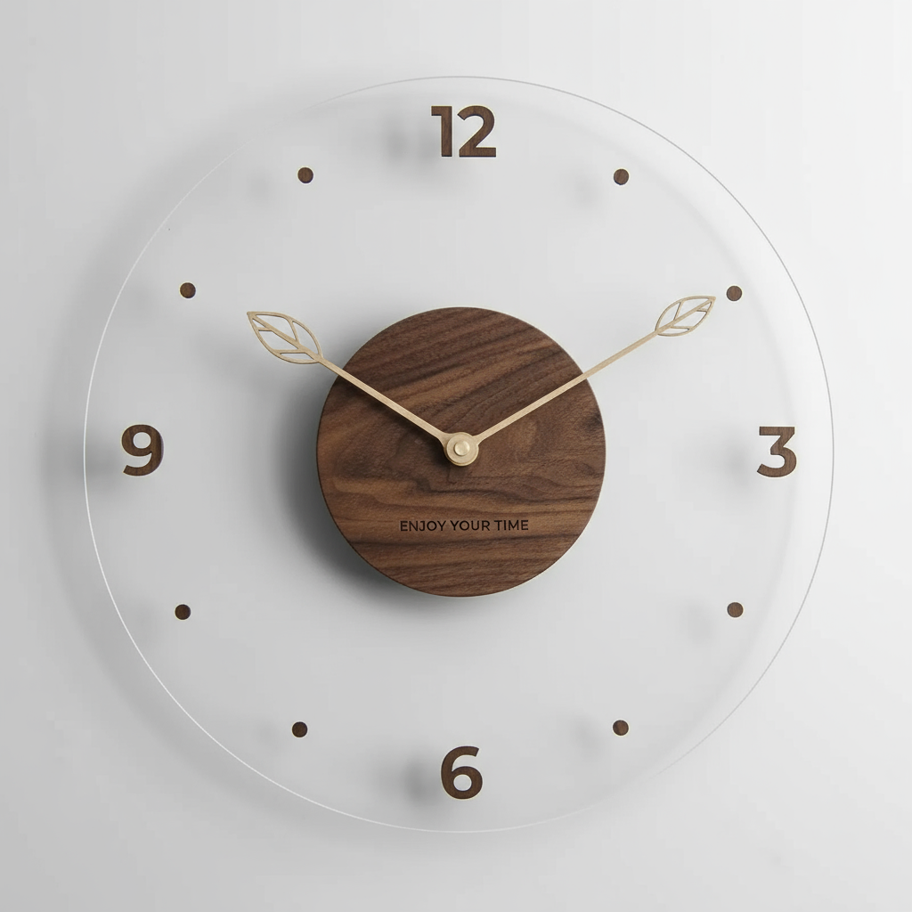 Watch Murale Minimaliste en Bois Horloges murales