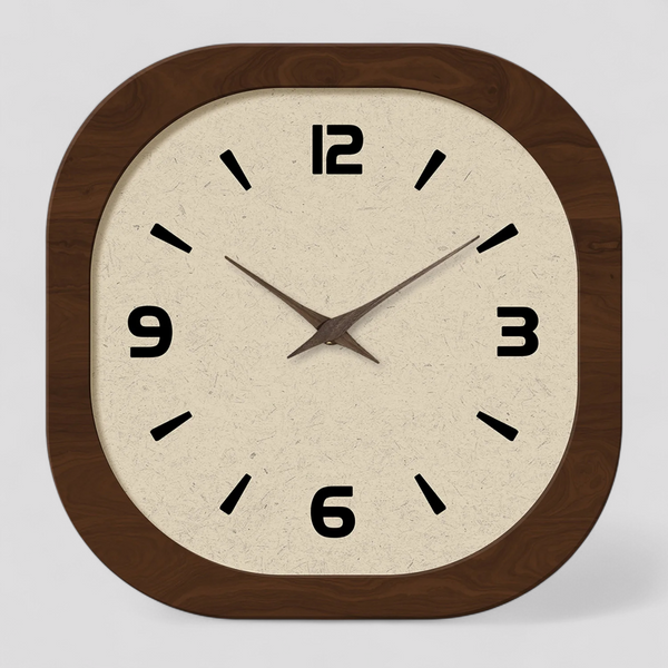Horloges murales : Horloge Murale en Bois Style Vintage Accessoires Déco dans Brun de Marche Lino