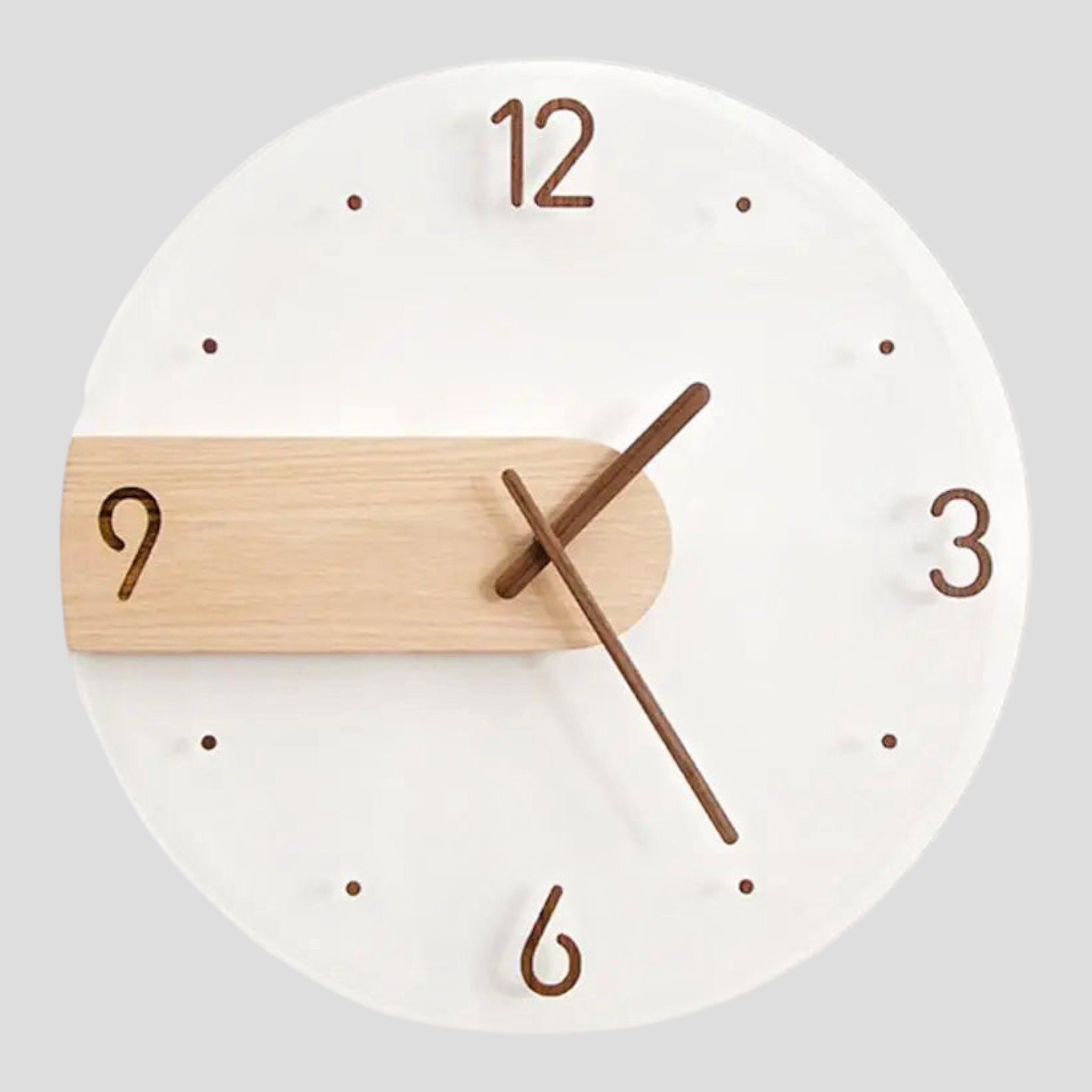 Horloges murales : Horloge Murale en Verre Acrylique Accessoires De Maison dans de Marche Lino
