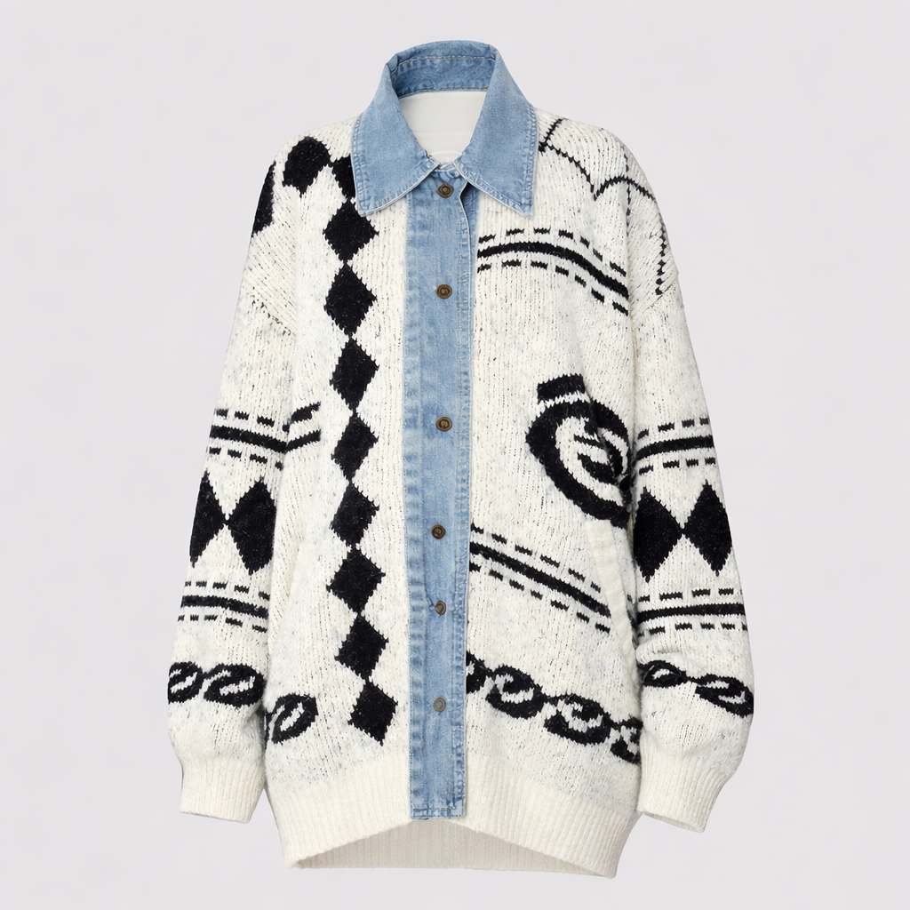 Manteau Hiver Femme Long Vintage Décontracté Denim
