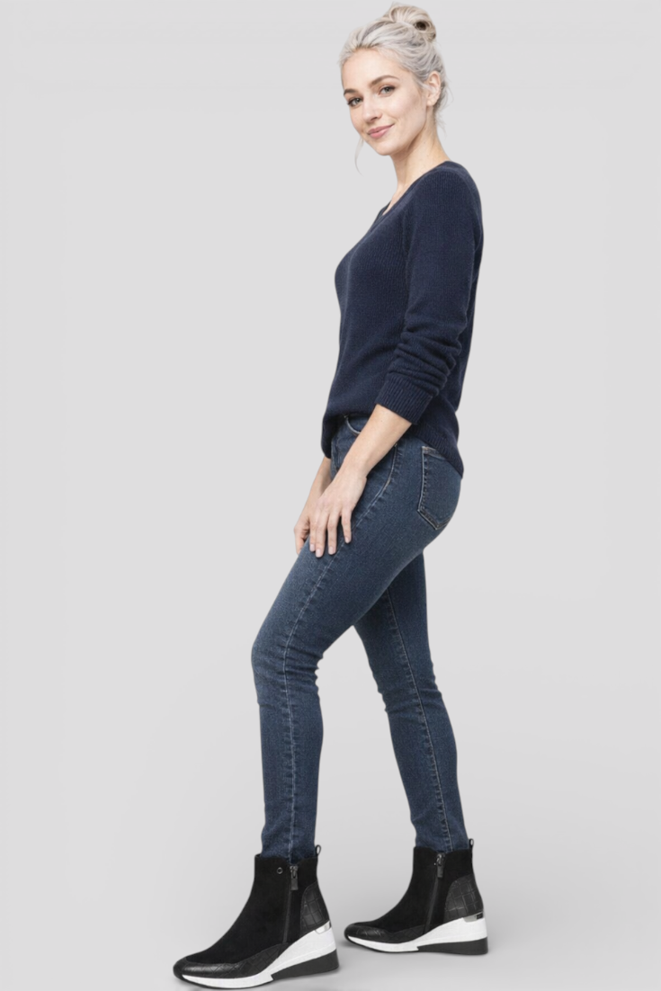 Bottes : Bottes Noires Femme à Semelle Compensée Cuir dans de Marche Lino