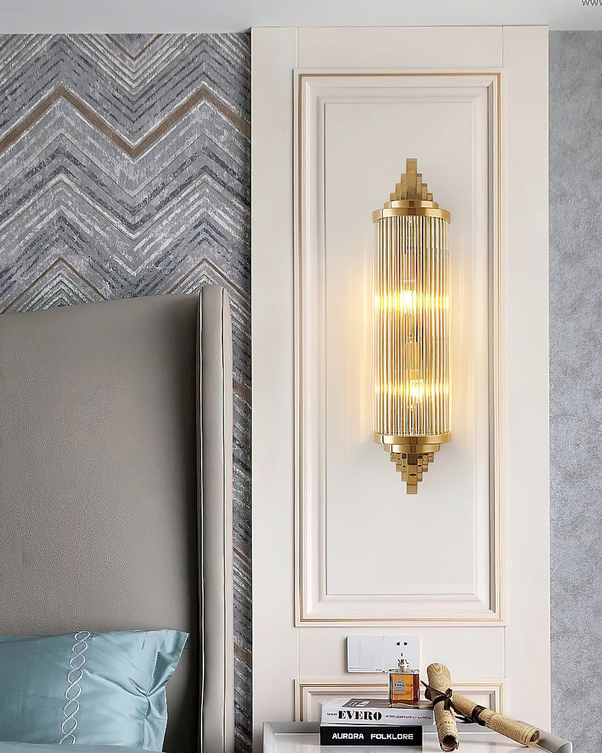 Wandlampe : Applique Murale Gatsby - Élégance Art Déco en Or dans de Roselva