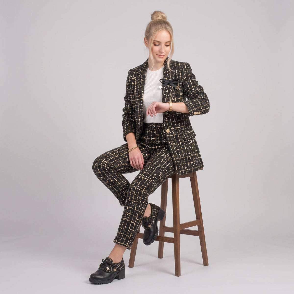 AS - Womens - Heels : Chaussures talons bas femme, zip, semelle anti-dérapante PU dans de Loranza