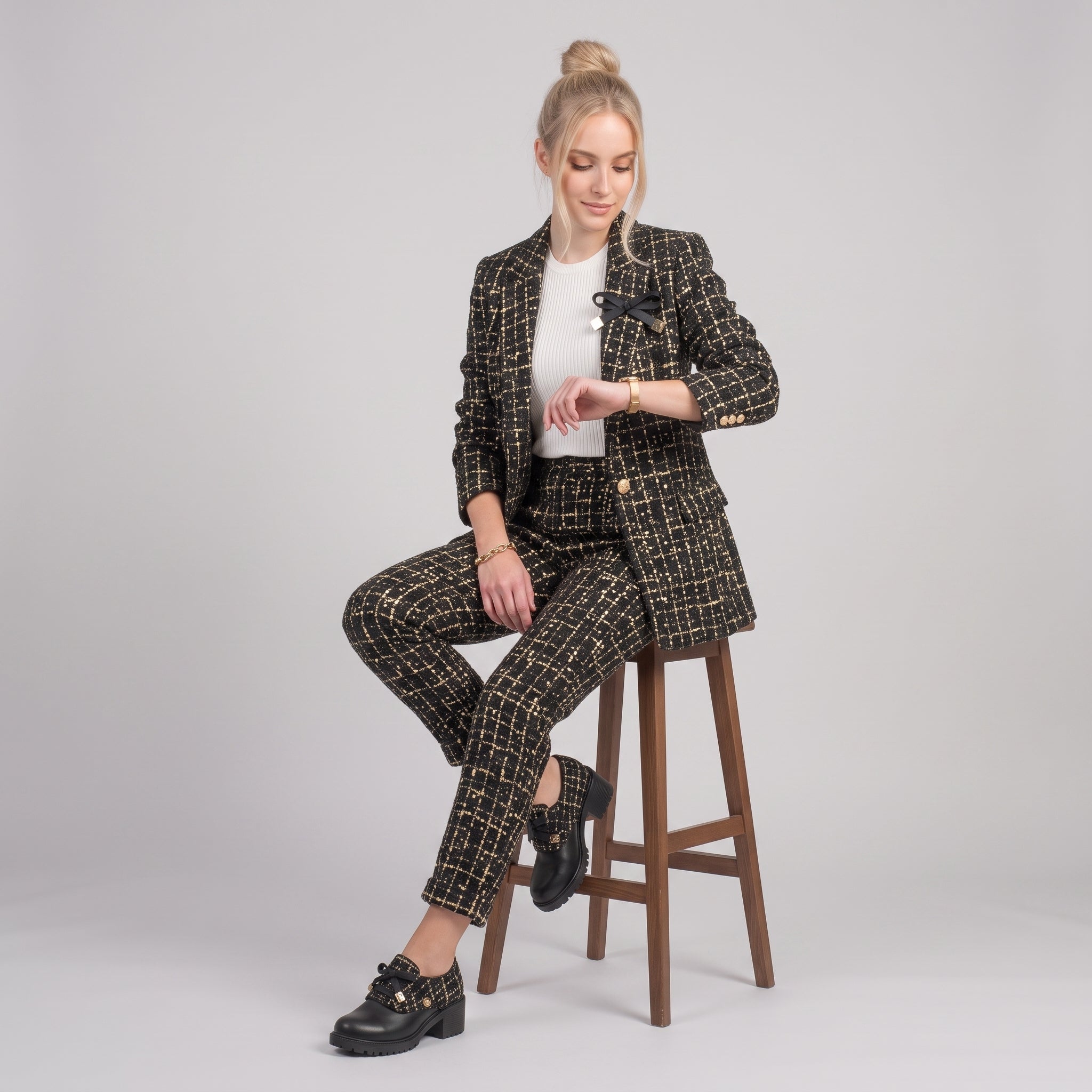 AS - Womens - Heels : Chaussures talons bas femme, zip, semelle anti-dérapante PU dans de Loranza