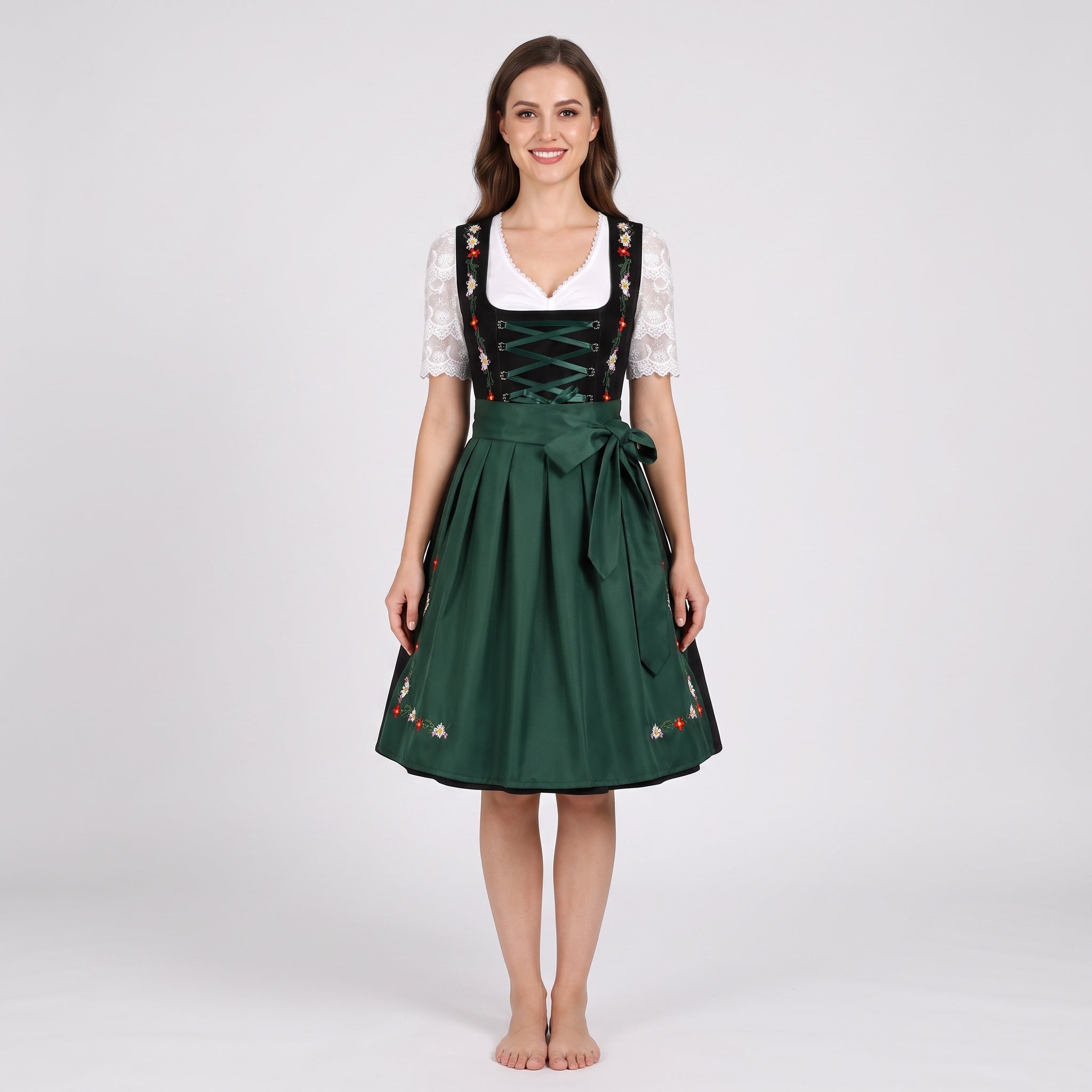 Gifts – Seasonal – Oktoberfest : Dirndl Vert pour Femme, Tenue Festive Bavaroise dans de Steiner-boutique