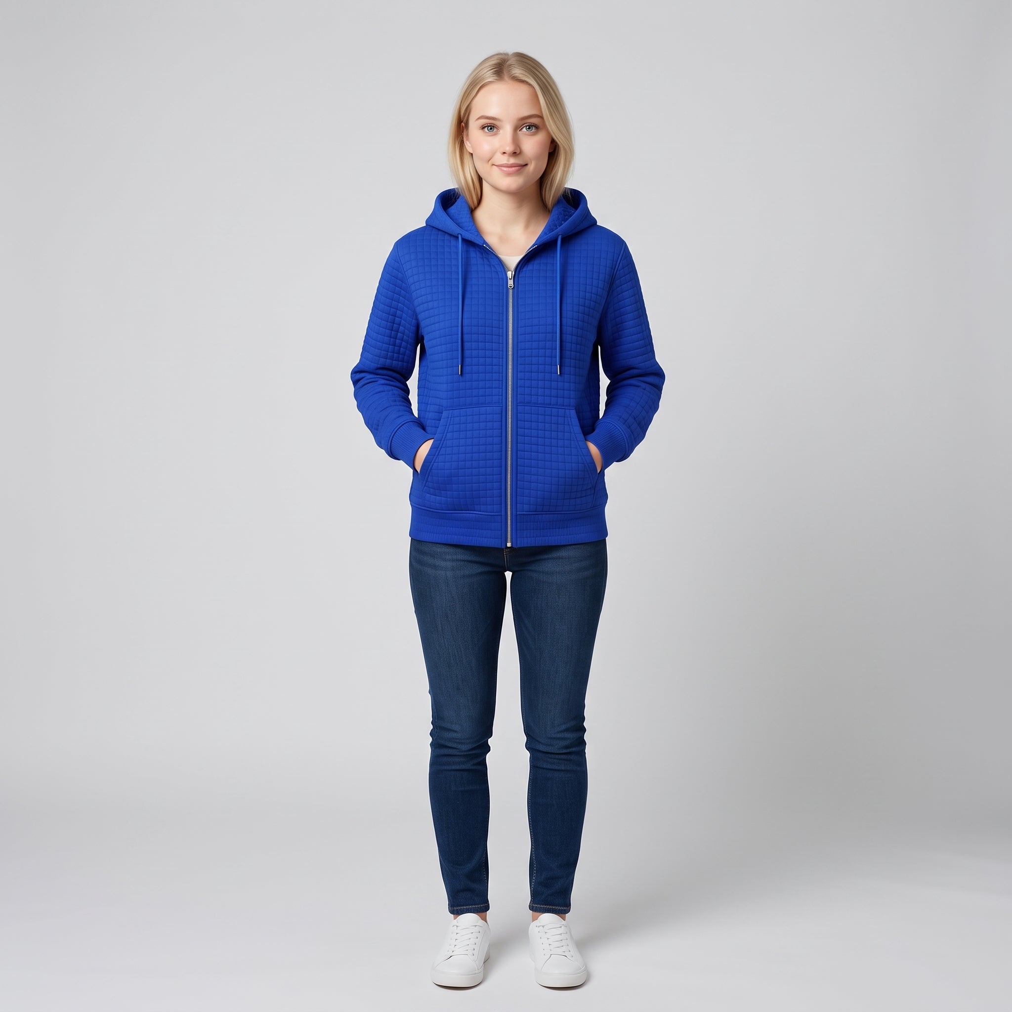 AW - Womens - Hoodie : Sweat à capuche zippé pour femme avec cordon de serrage et poches - Confortable dans de Loranza
