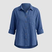 Damesblouse met relaxed fit - losvallende blouse