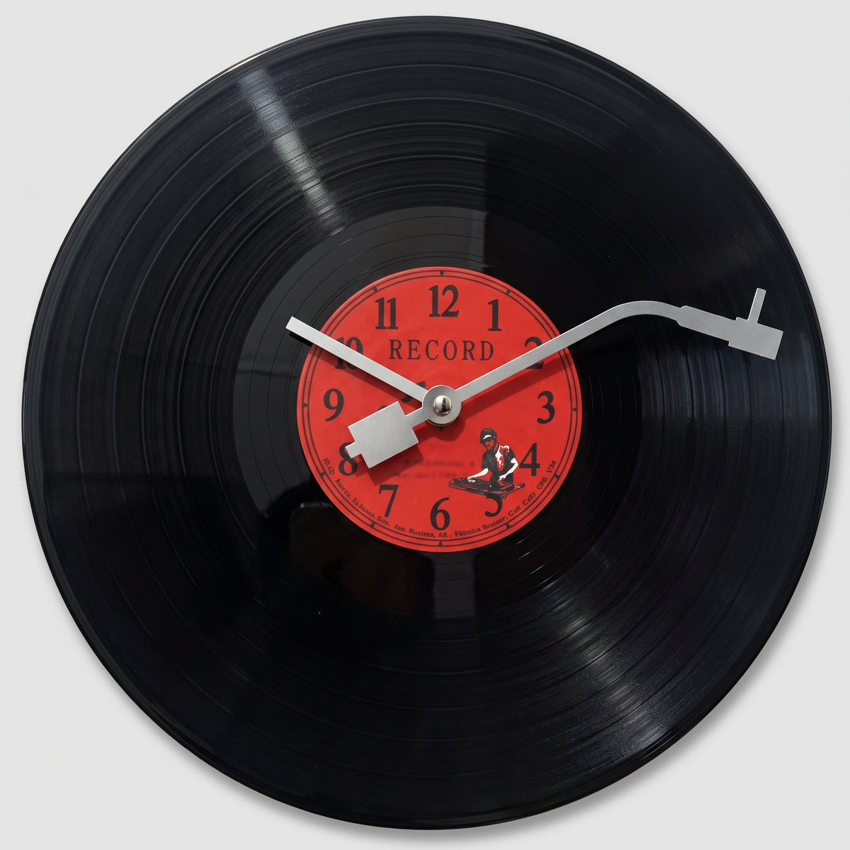 Vinylora Horloge Murale Vinyle Rétro - Mécanisme Silencieux