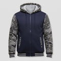 Veste Chaude Homme à Capuche en Polaire Colorblock