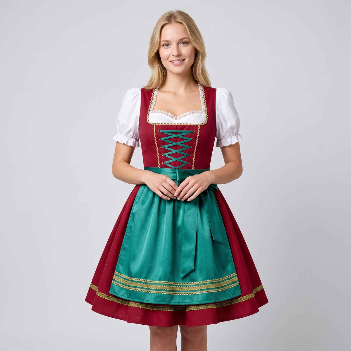 Gifts – Seasonal – Oktoberfest : Robe Oktoberfest pour Femme avec Tablier et Détail de Laçage dans de Pantinoshop