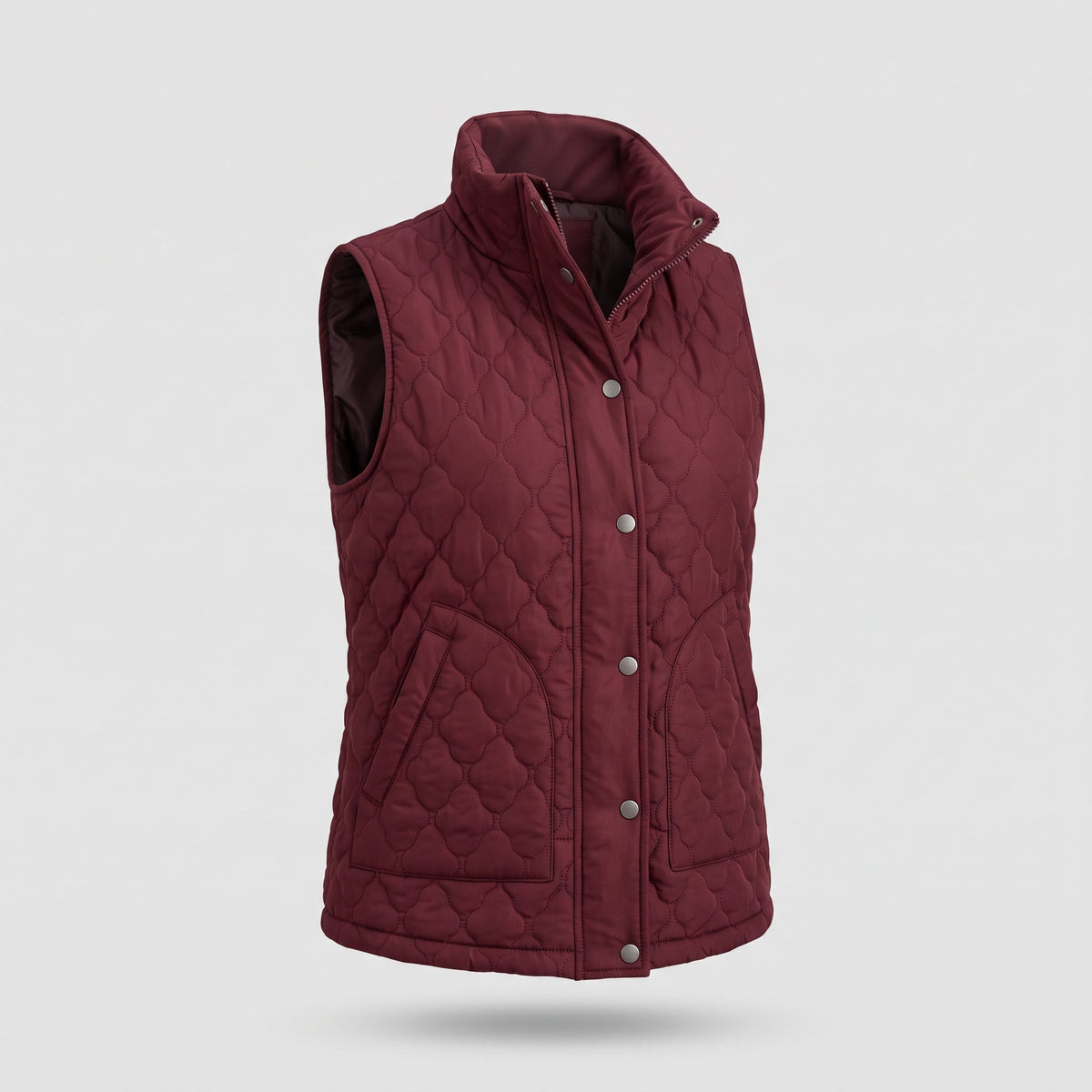 Vest : Gilet Matelassé Sans Manches pour Femme dans Bordeaux de Marche Lino