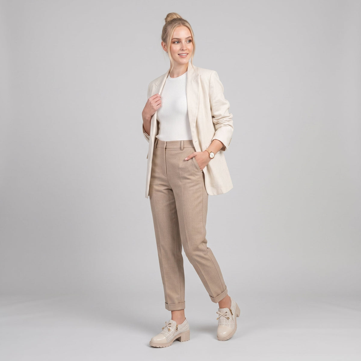 AS - Womens - Heels : Chaussures talons bas femme, zip, semelle anti-dérapante PU dans de Loranza
