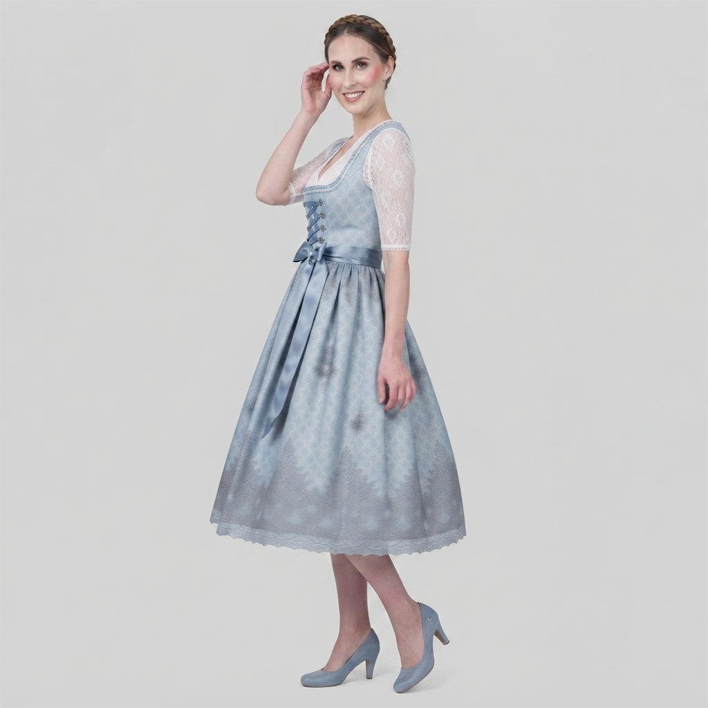 Gifts – Seasonal – Oktoberfest : Robe Dirndl pour Femmes: Traditionnelle Bleue avec Jupe Évasée dans de Steiner-boutique