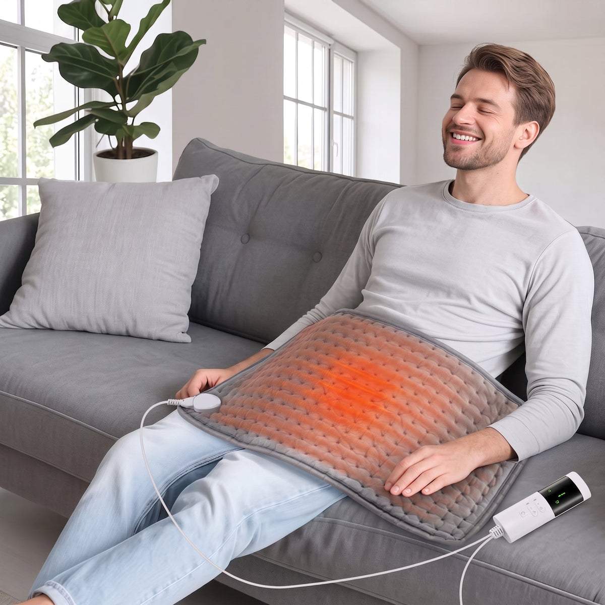 Electronics > Home Appliances > Kitchen Appliances : Coussin chauffant électrique avec 9 niveaux de chaleur et minuterie - 30 × 60 cm dans de Pantinoshop