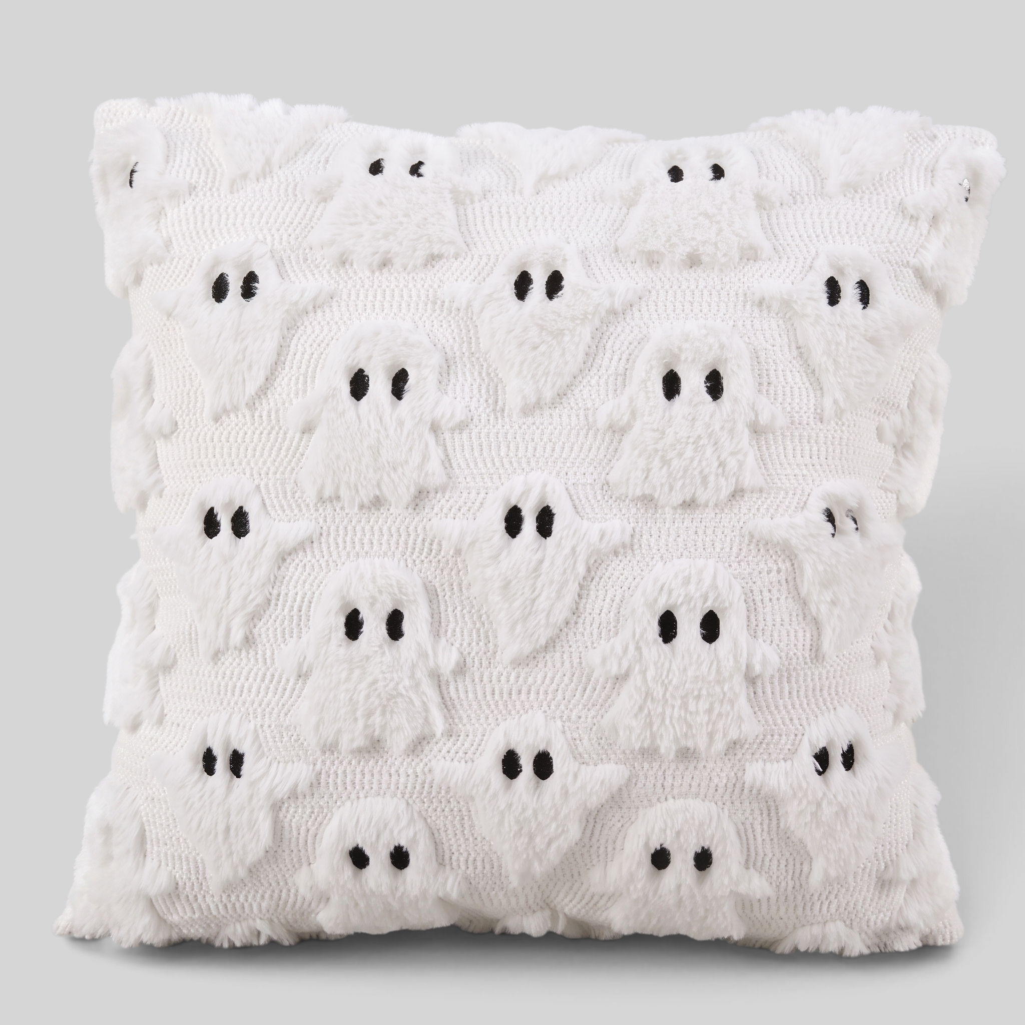 Gifts – Seasonal – Halloween : Coussin Décoratif Halloween - Fantômes & Citrouilles Festifs dans Blanc de Pantinoshop