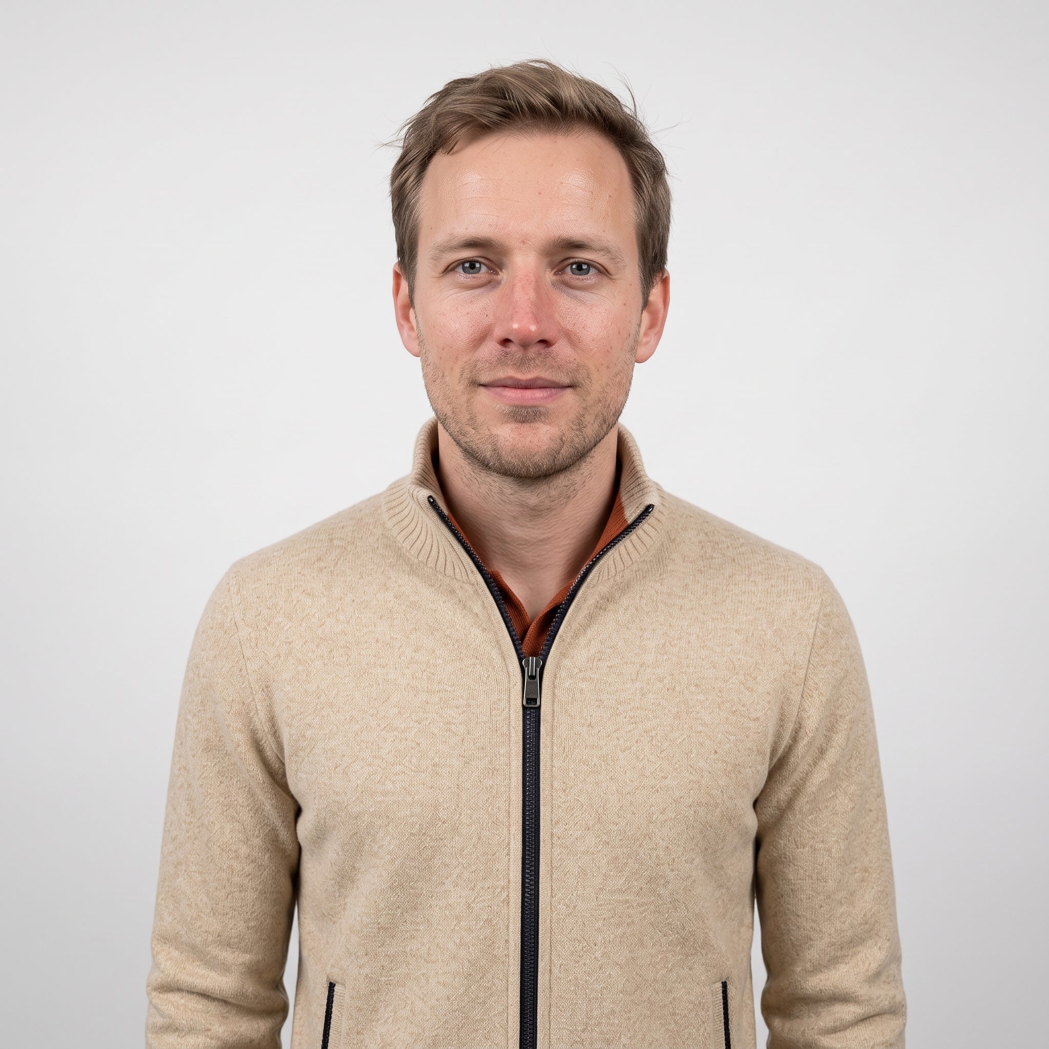 Gilet Zippé Homme Tricoté - Col Montant & Maille Fine