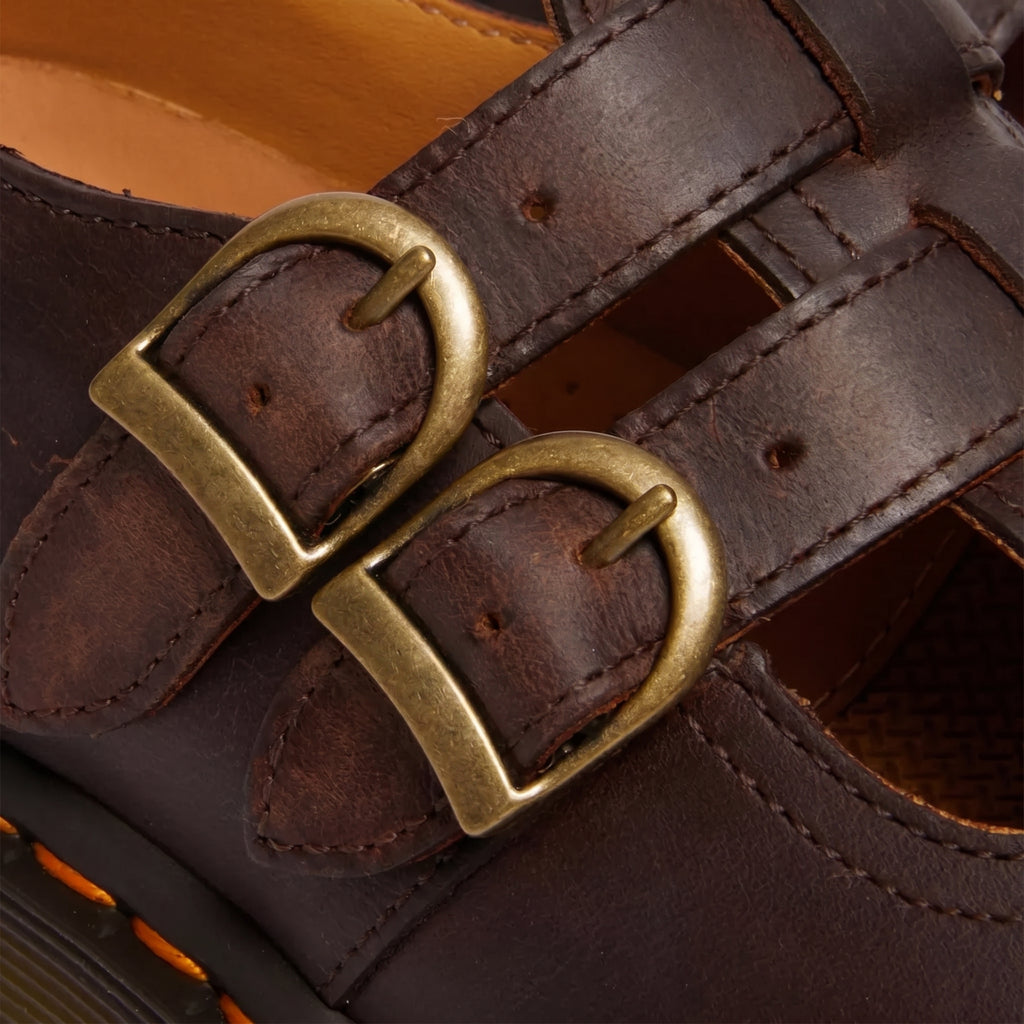 Chaussures Mary Jane Uma – Cuir à Double Boucle et Semelle Confort