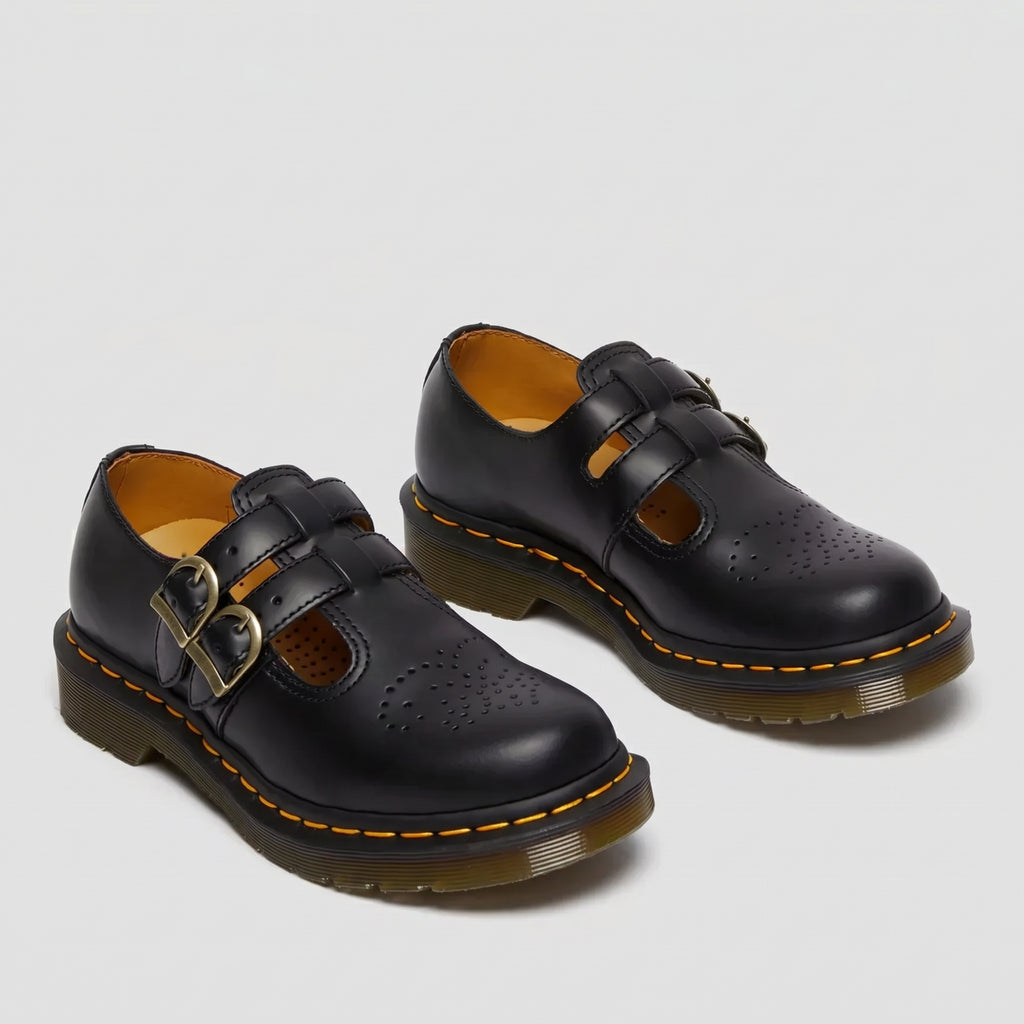 Chaussures Mary Jane Uma – Cuir à Double Boucle et Semelle Confort