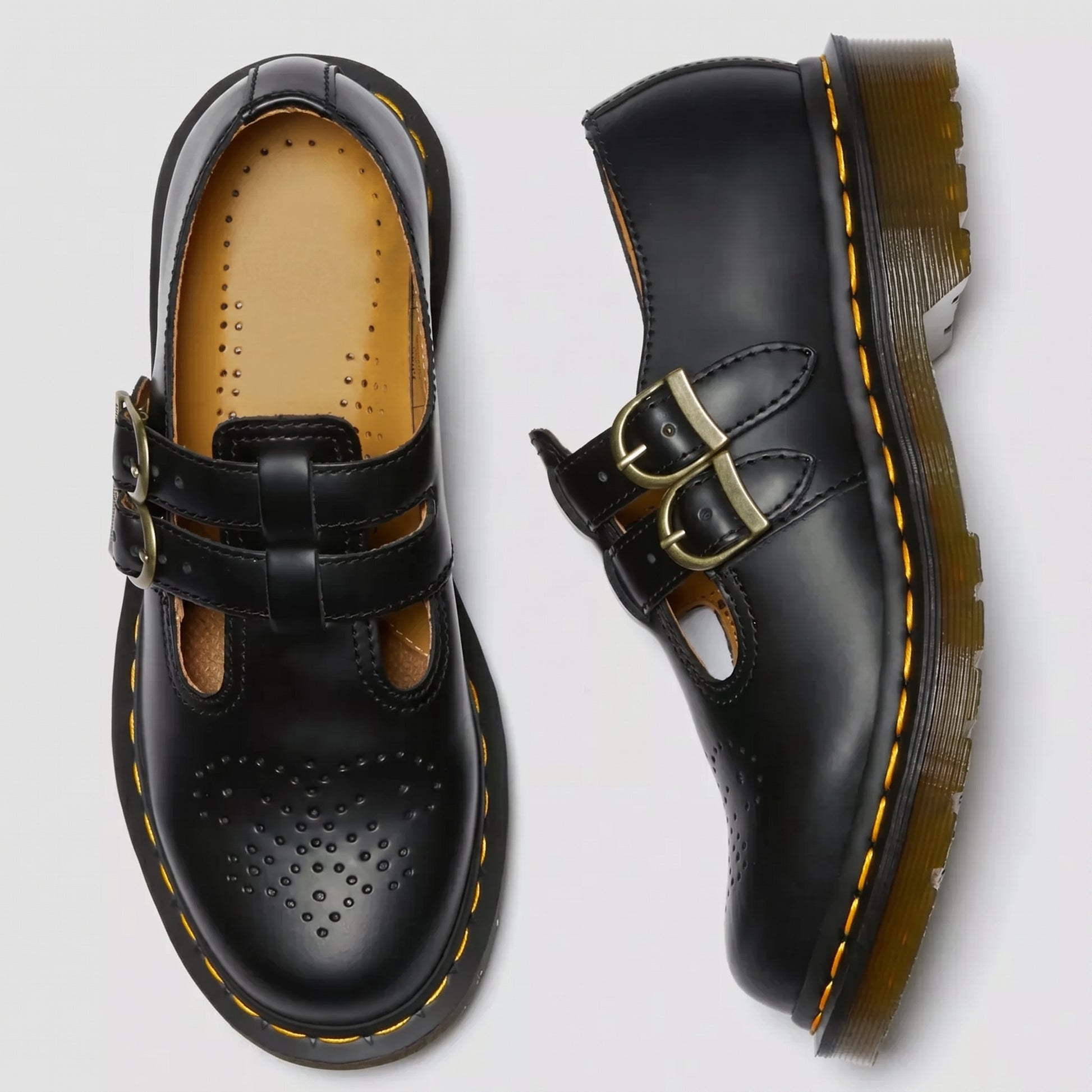 Chaussures Mary Jane Uma – Cuir à Double Boucle et Semelle Confort