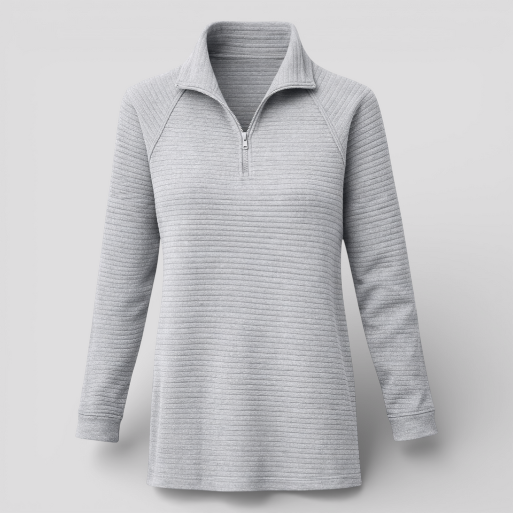 Pull Femme Col V Confortable Denim Ajustement Agréable