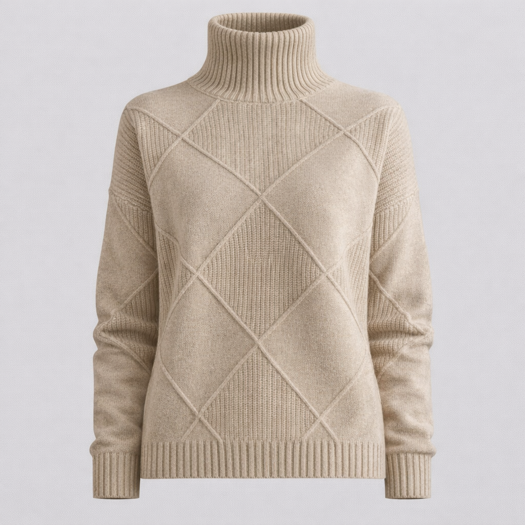 Pulls pour femmes : Pull Femme Col Roulé Confortable Garde-Robe Féminine dans de Marche Lino