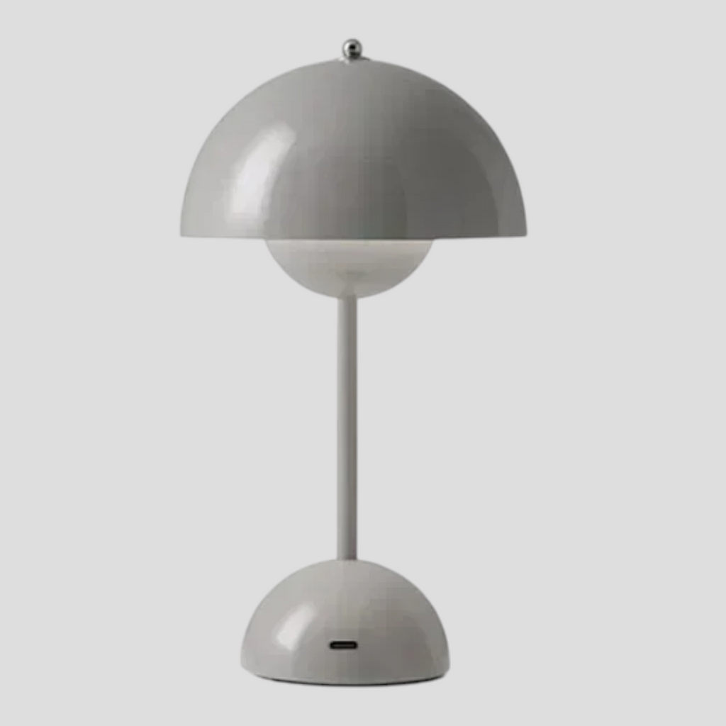Lampe de Table LED Rechargeable USB Acrylique – Design Champignon, 30 Cm