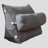 cushion : Coussin de Lecture Triangulaire en Peluche Coton dans Gris anthracite 45x25x50cm de Marche Lino