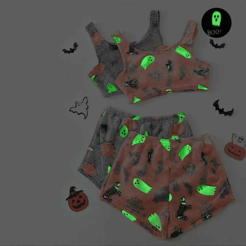 Gifts – Seasonal – Halloween : Ensemble pyjama femme Halloween - Fantômes lumineux gris dans de Loranza