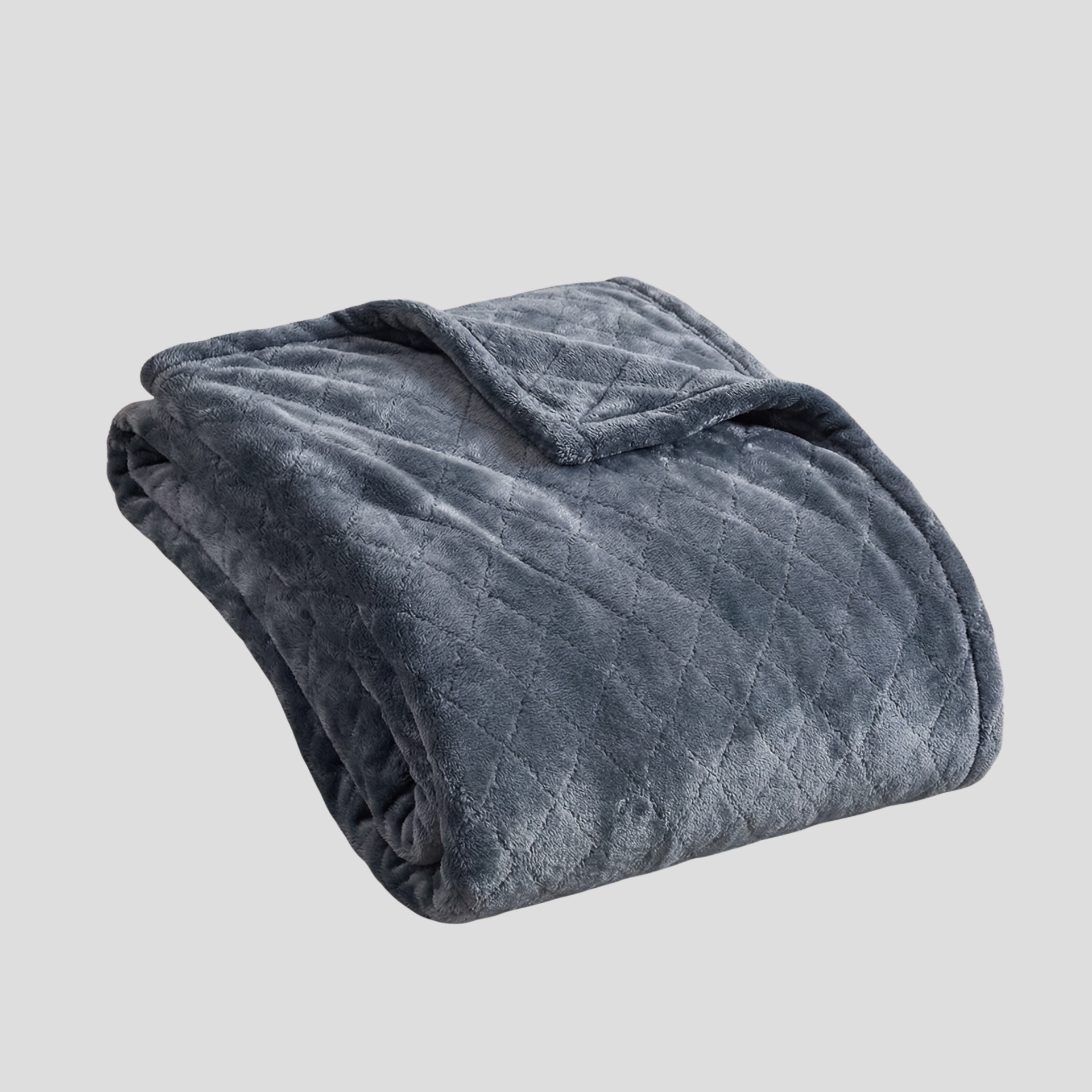 Literie : Couverture Douce en Velours pour Lit Ou Canapé dans Gris de Marche Lino