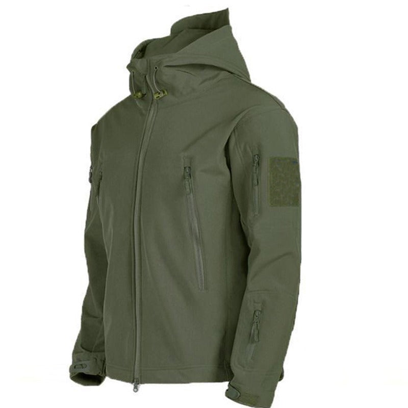 Kleding en accessoires > Kleding > Kledingsets : Ensemble Outdoor Homme - Veste d'Hiver Matelassée avec Capuche et Pantalon Cargo dans Veste Matelassée Vert de Roselva