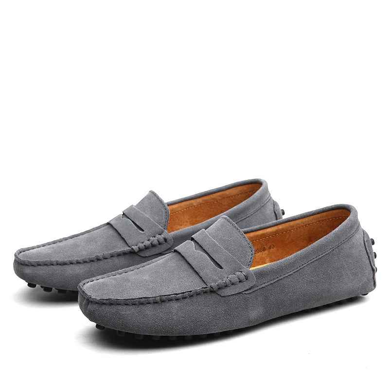 : Mocassin homme en nubuck - Élégance et confort moderne dans Gris de Marche Lino