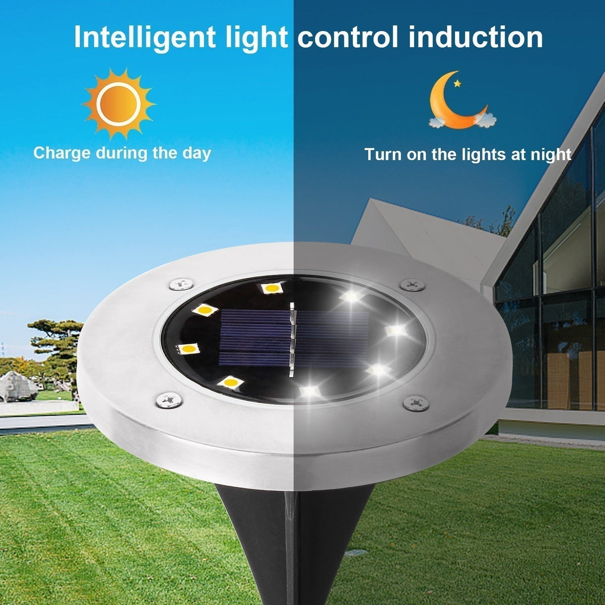 Éclairage de jardin solaire LED sans fil Deluxe - Illuminez votre jardin en toute simplicité