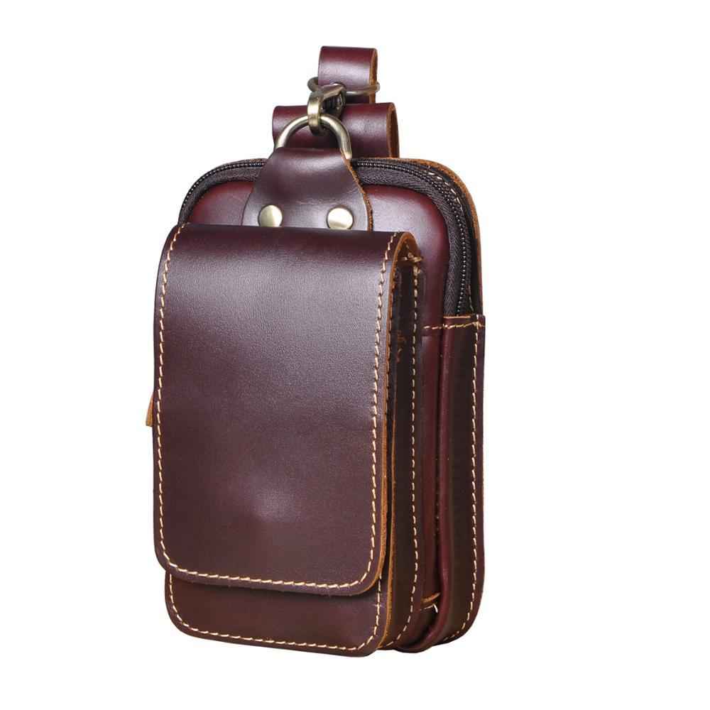 Pochette de ceinture en cuir véritable pour homme – Élégante et pratique