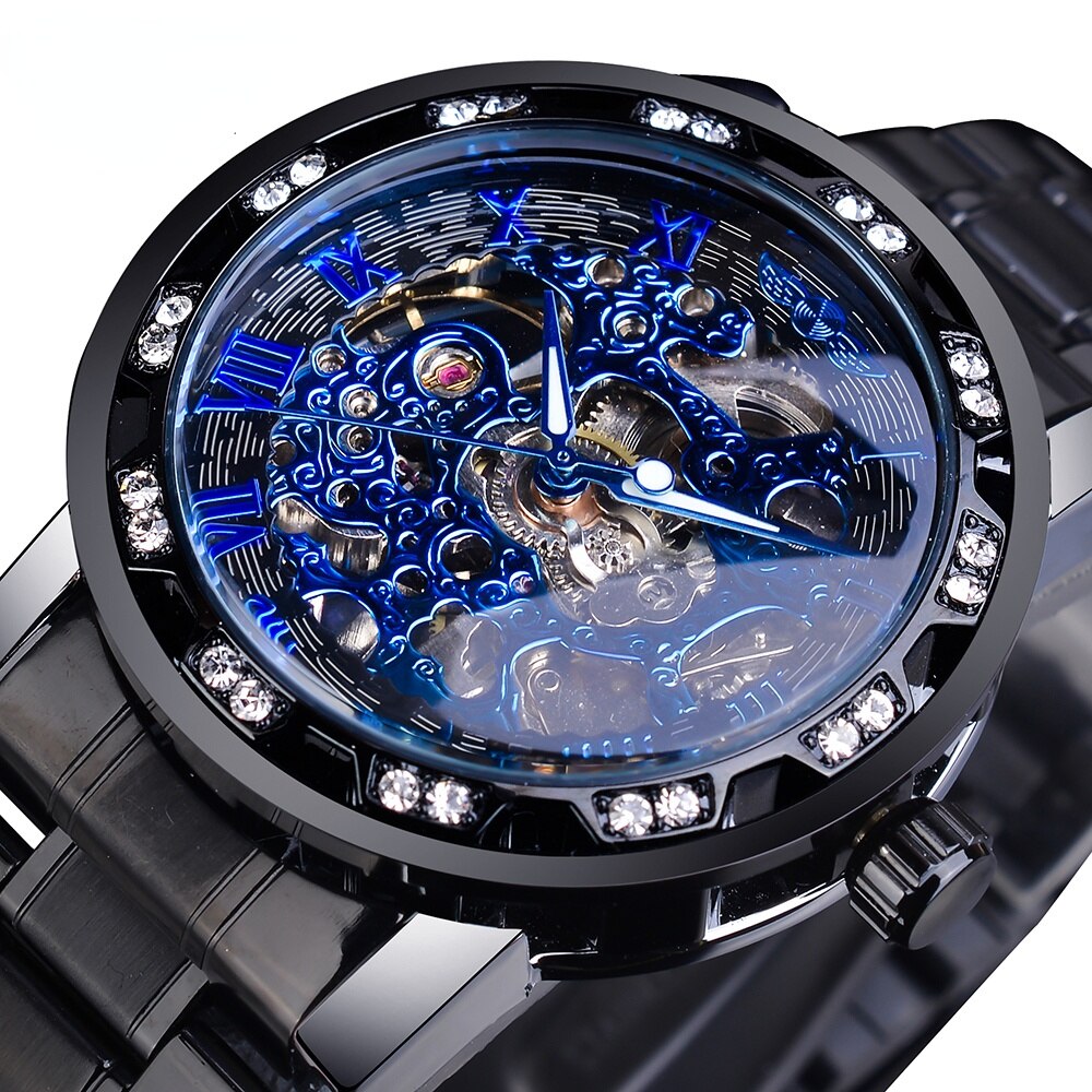 Montre Homme Acier Doré - Montre-bracelet Quartz Luxe avec Bracelet en Acier Réglable