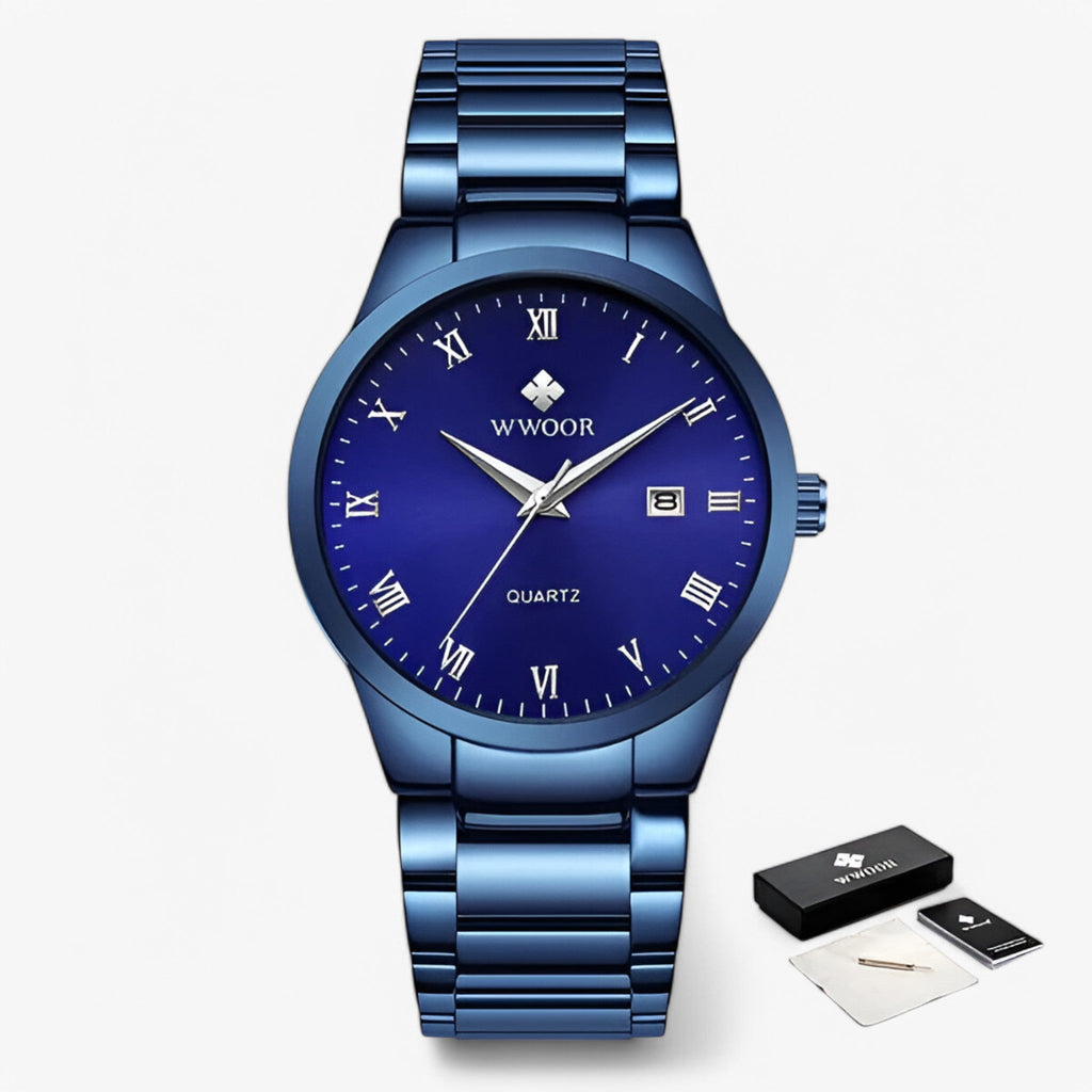 Elegantní pánské hodinky s ocelovým quartzovým strojkem