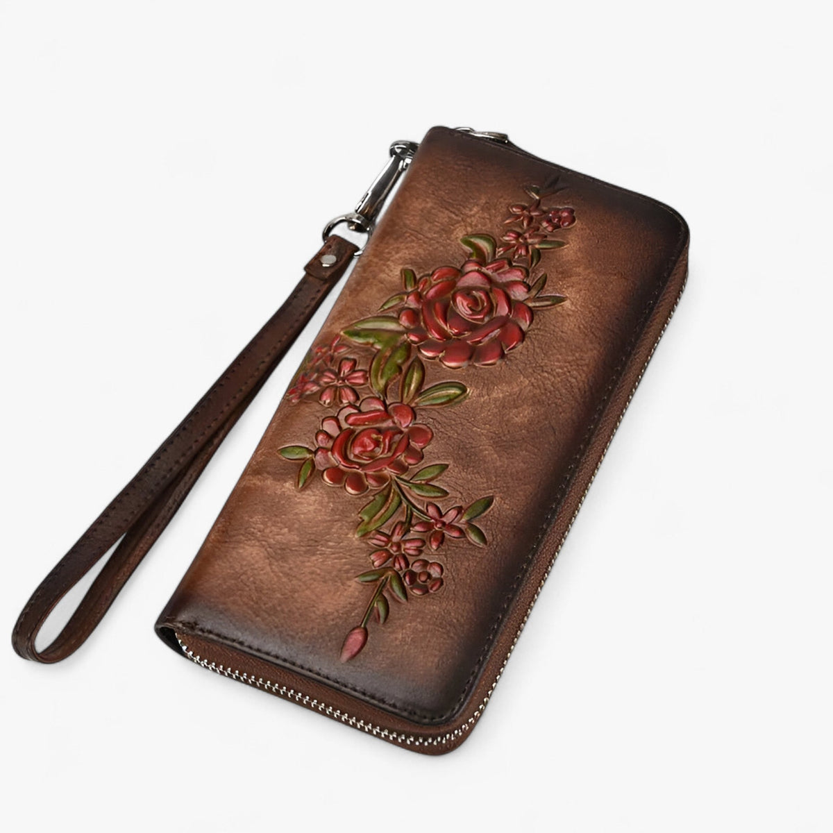 Portefeuille Femme Marron - Long - Élégant et Fonctionnel