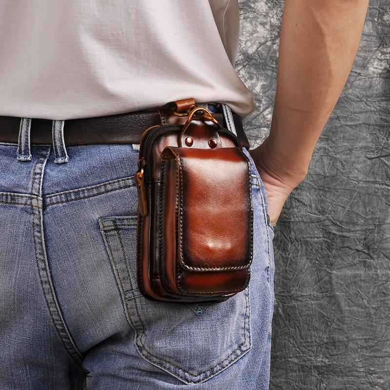 Pochette de ceinture en cuir véritable pour homme – Élégante et pratique