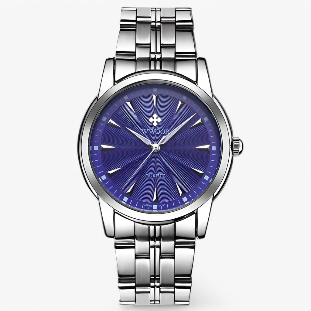 Axel | Luksus guldur i rustfrit stål - Hvid Blå - watches - {{ product_tags }