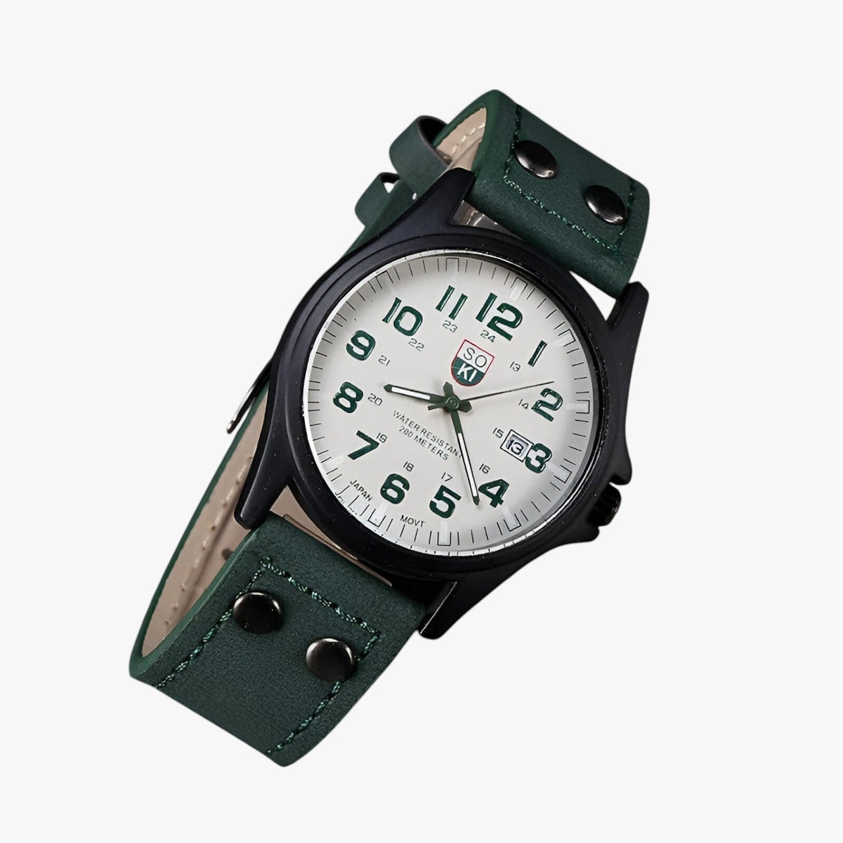 watches : Claudio | Eleganza au quotidien - Montre pour homme avec date et style sportif dans marron de Concept Odense