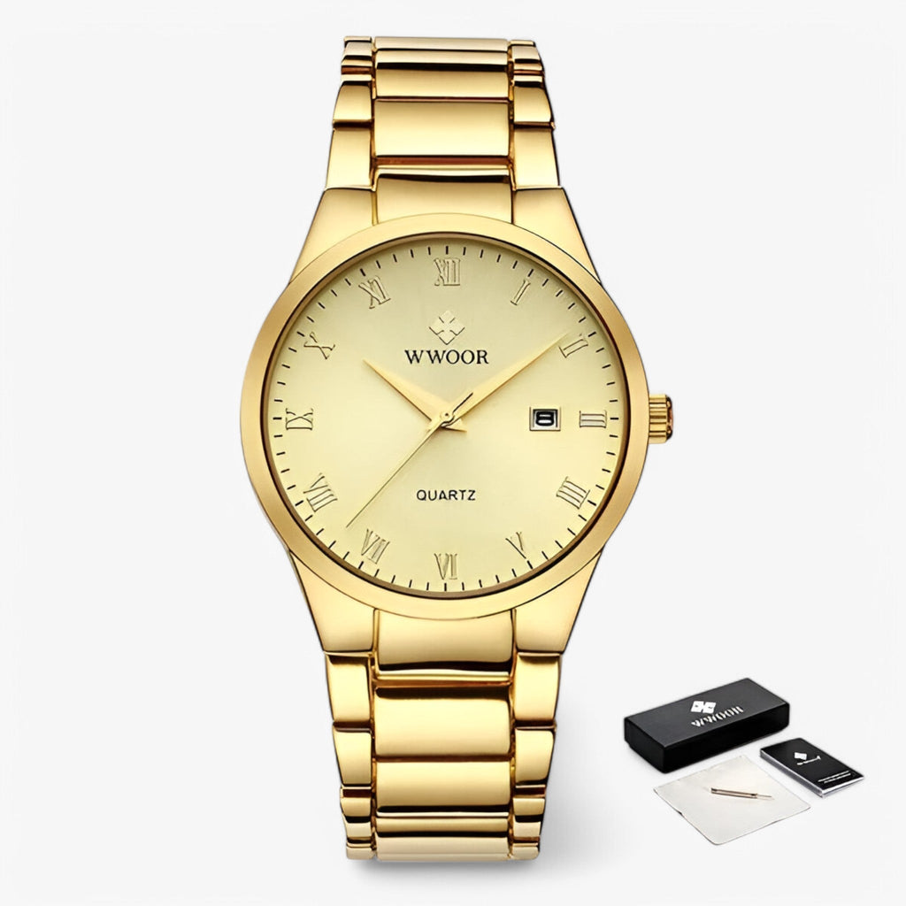 Elegantní pánské hodinky s ocelovým quartzovým strojkem