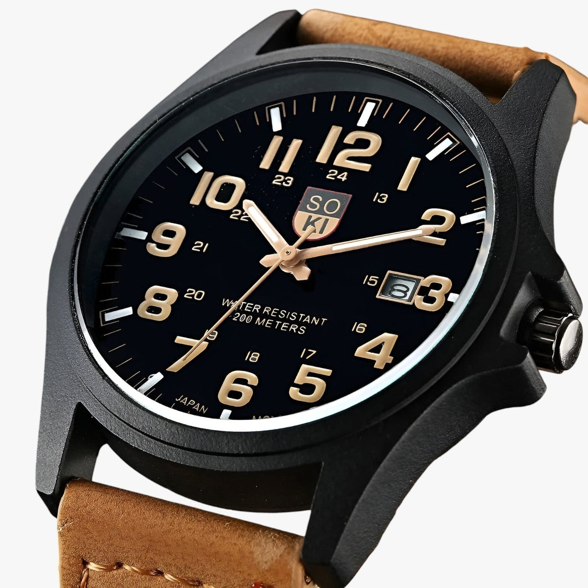 watches : Claudio | Eleganza au quotidien - Montre pour homme avec date et style sportif dans vert de Concept Odense
