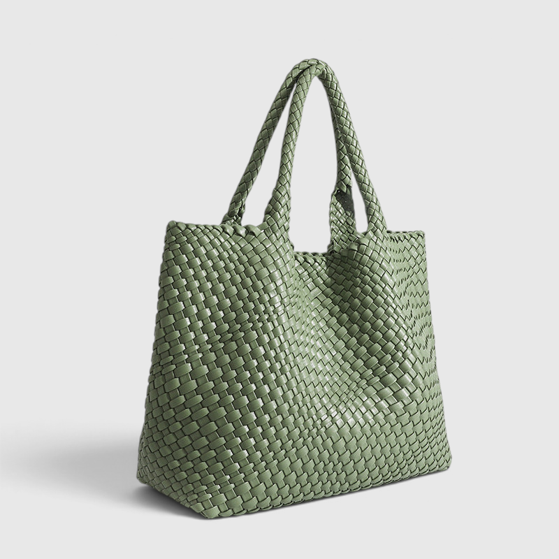 Tote Bag : Sac Cabas Tissé – Sac à Main de Luxe au Design Spacieux dans Avocat de Marche Lino