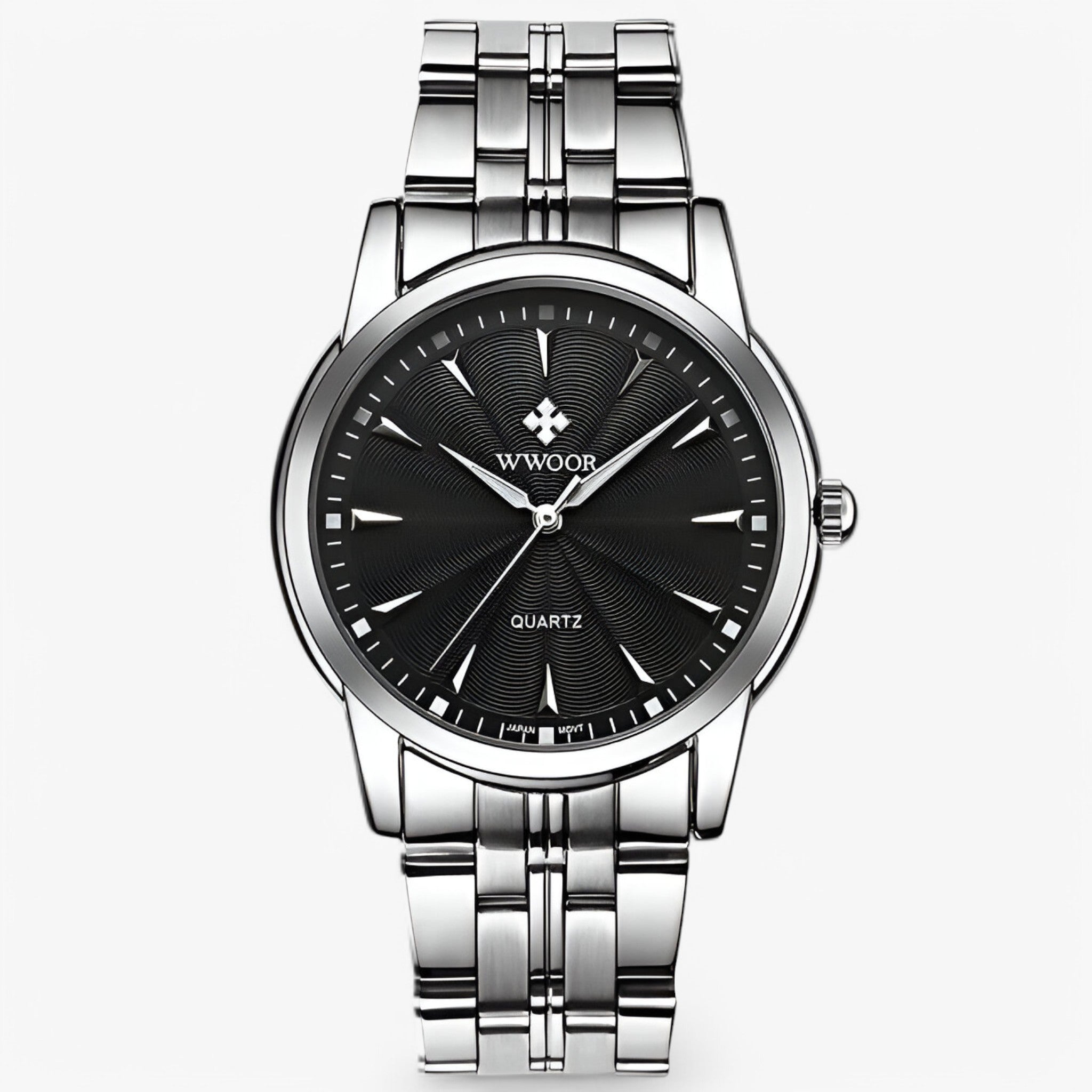 watches : Axel | Montre de luxe dorée en acier inoxydable dans Noir Blanc de Concept Odense