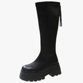 Bottes pour Femmes à la Mode, Tendance avec Fermeture Éclair, Semelle Épaisse et Confort Supplémentaire Au-dessus du Gen Femme