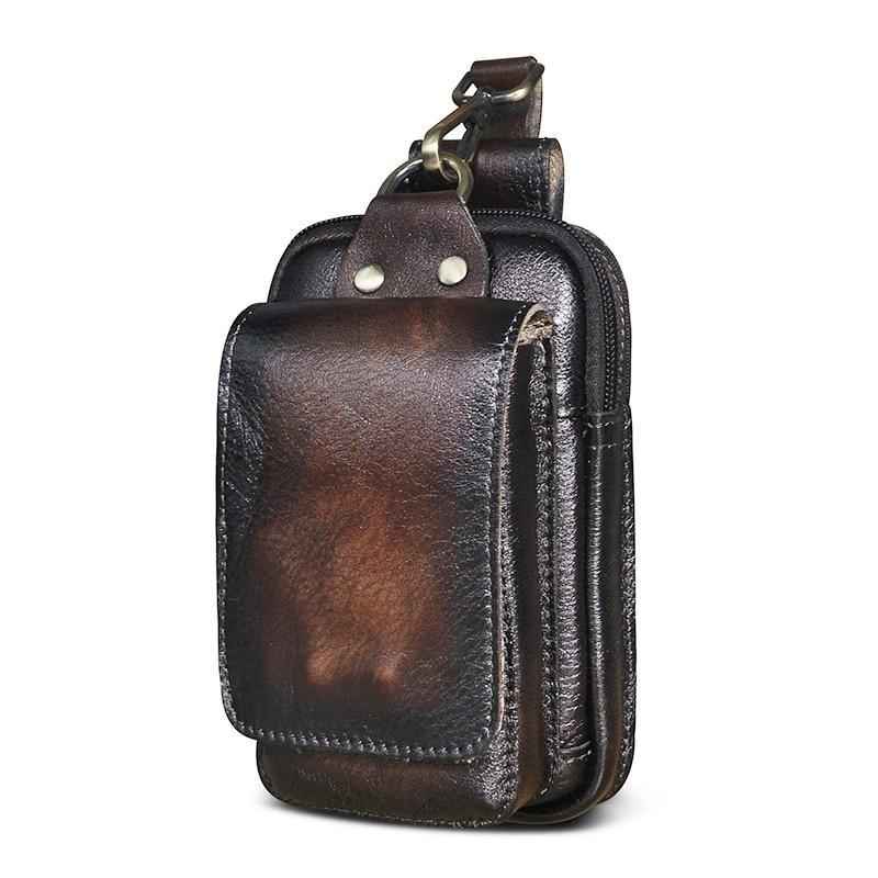 Pochette de ceinture en cuir véritable pour homme – Élégante et pratique