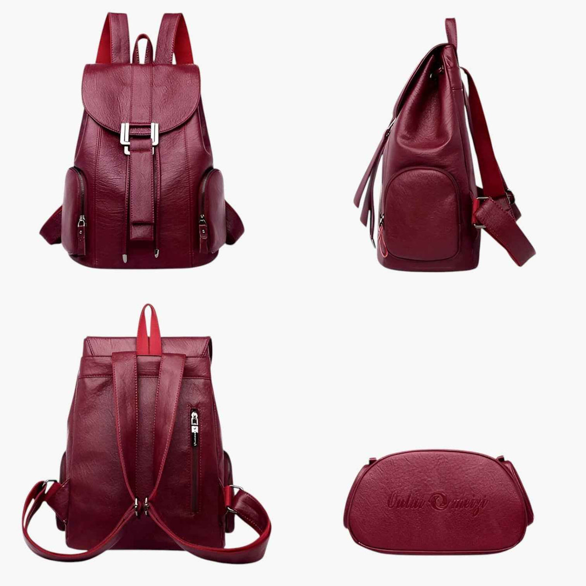 Bags : Sac à dos Grande capacité en cuir véritable noir pour femme, Élégant et fonctionnel dans de Marche Lino
