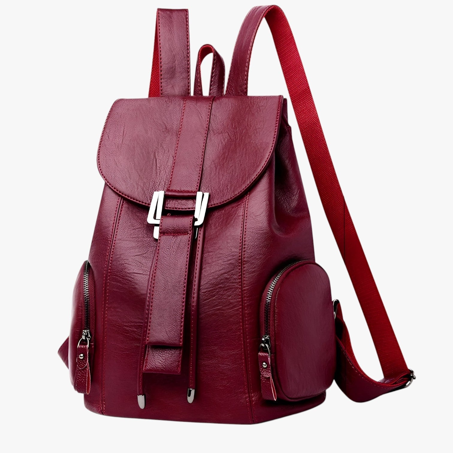 Bags : Sac à dos Grande capacité en cuir véritable noir pour femme, Élégant et fonctionnel dans de Marche Lino