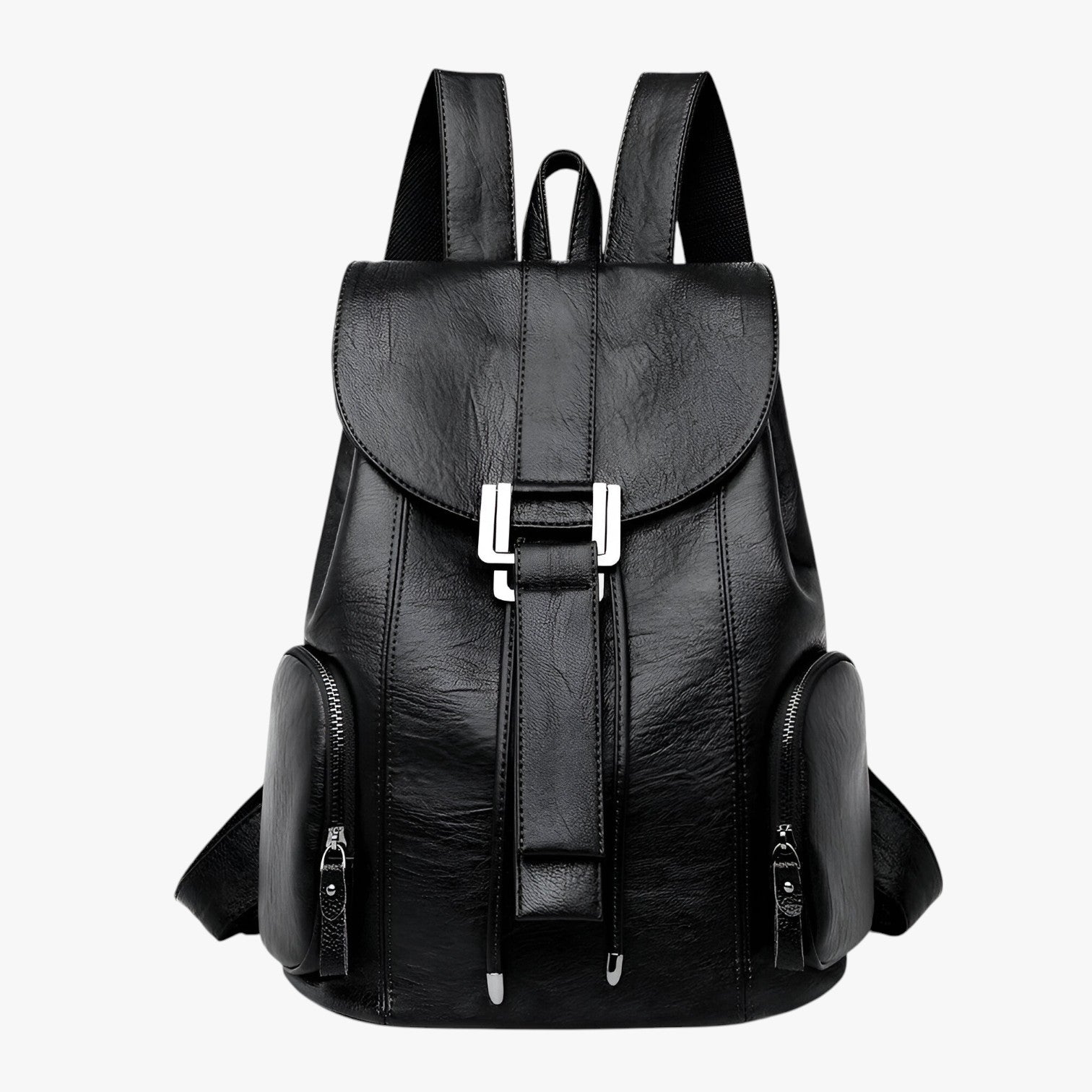 Bags : Sac à dos Grande capacité en cuir véritable noir pour femme, Élégant et fonctionnel dans Néron de Marche Lino