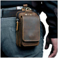 Pochette de ceinture homme en cuir noir – Élégante et pratique pour tous les jours